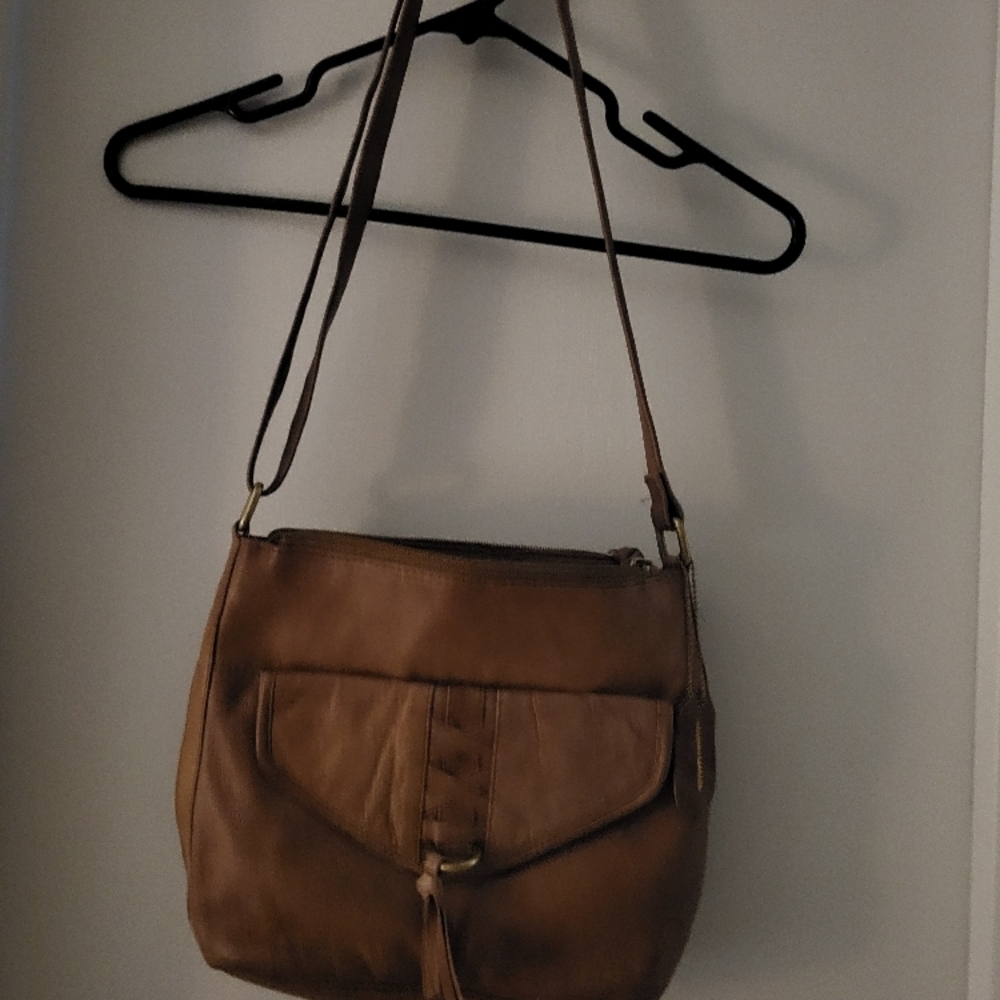 Brown Leather Shoulder Bag